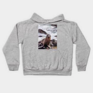 Sea Lion on the Shore Kids Hoodie